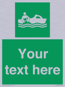 Custom sign safe condition Rescue boat